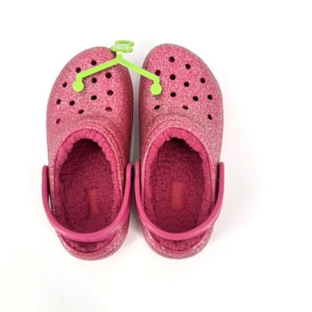 CROCS Kids Glitter Pink Sandals - Picture 4 of 7
